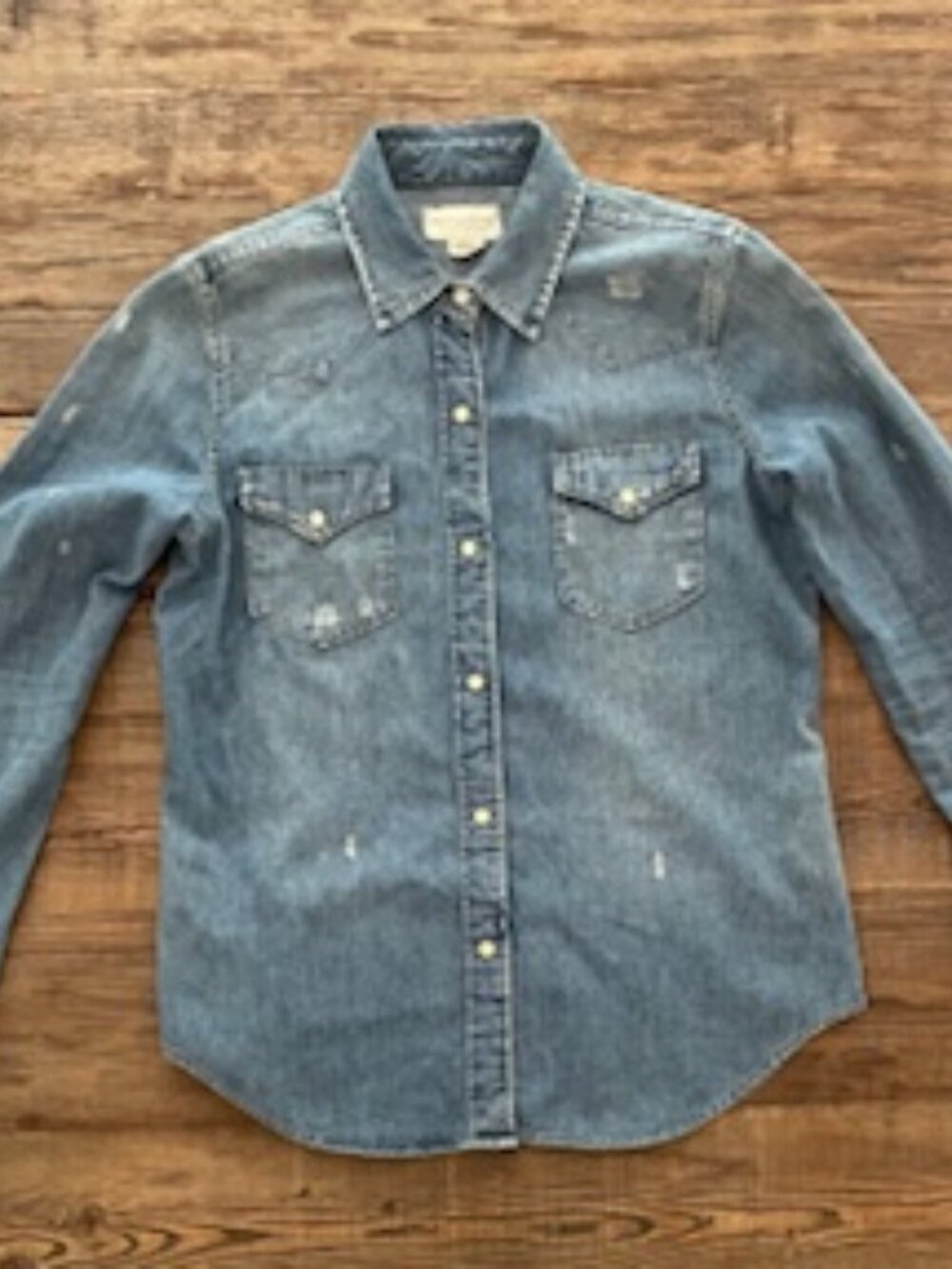 Ralph Lauren Western Denim Shirt Women Size M